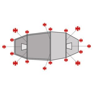 SwissPiranha Ultralight Peg Set for Fjällräven Abisko Shape 2 or Shape 3