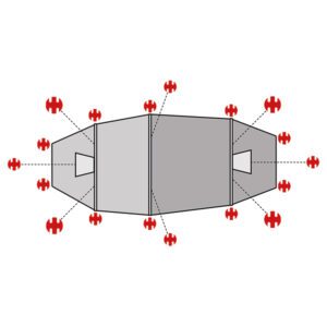 SwissPiranha Ultralight Peg Set for Fjällräven Abisko Shape 2 or Shape 3