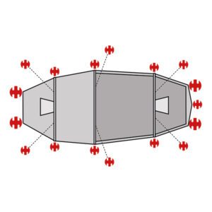 SwissPiranha Ultralight Peg Set for Helsport Fjellheimen Superlight Camp 2 3